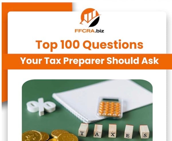 FREE WORKBOOK  - "Top 100 Questions Your Tax Preparer Should Ask"  image